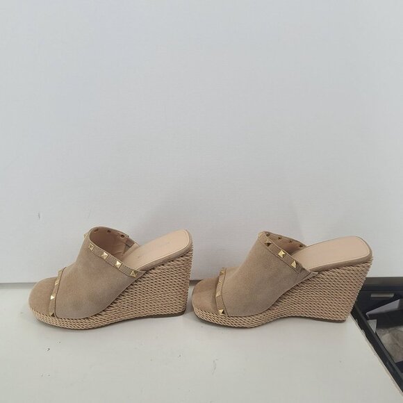 MARC FISHER “Zyme” Square Toe Studded Espadrille Wedges  Size 11M - Picture 7 of 11